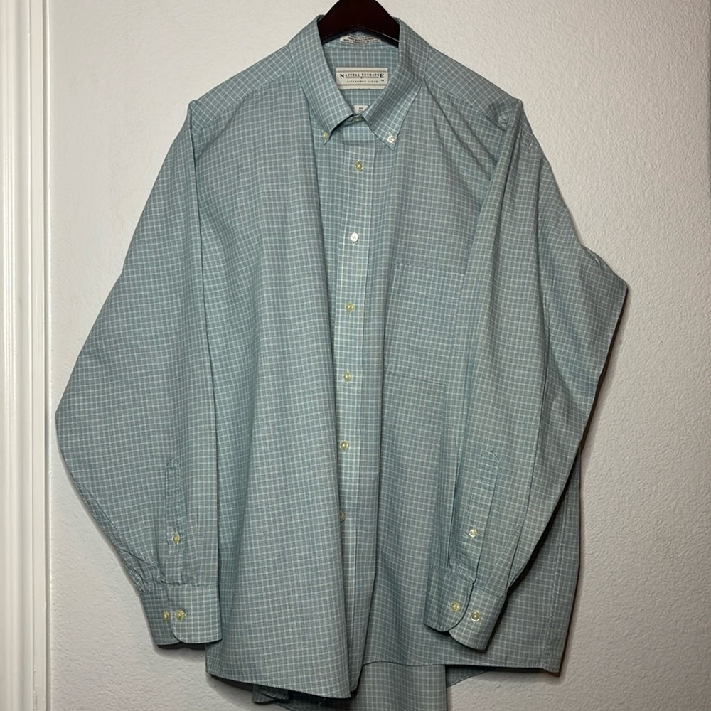 Natural Exchange by Alexander LLoyd Long Sleeve Button Up Size Tall 17 1/2 35/36